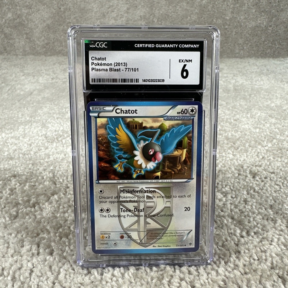 Chatot (Team Plasma) 77/101 Uncommon Plasma Blast Pokemon CGC 6